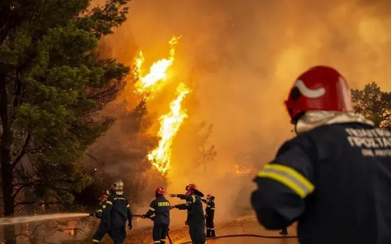 Incendio sur de Grecia