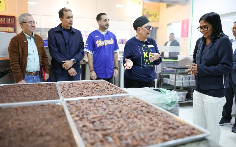 Delcy Rodríguez ordena "instrucción inmediata" para internacionalizar el cacao venezolano